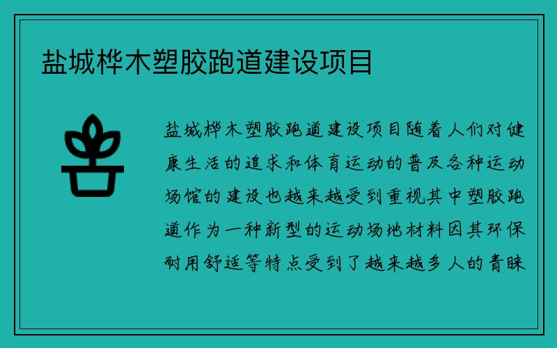 盐城桦木塑胶跑道建设项目