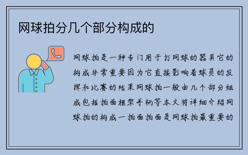 网球拍分几个部分构成的